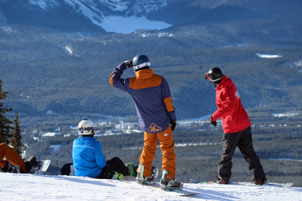 Snowboard instructors on the mountain